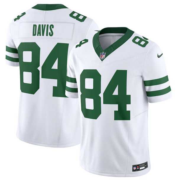 Men's New York Jets #84 Corey Davis White 2023 F.U.S.E. Vapor Limited Throwback Stitched Football Jersey Dzhi